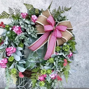 large handmade spring front door wreath Hanging Decor Hangable Room Ornaments Wall Decoration