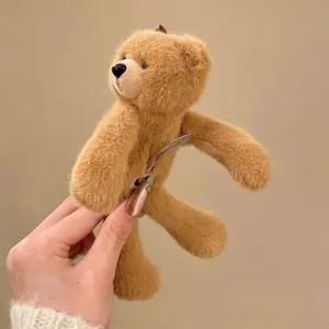 Cute Bear Hair Clip for Women, High-End Plush Bb Clip, Side Bang Clip, Top Clip, Cartoon Doll, Girl Heart, Style, Fall Winter New Hair Accessory