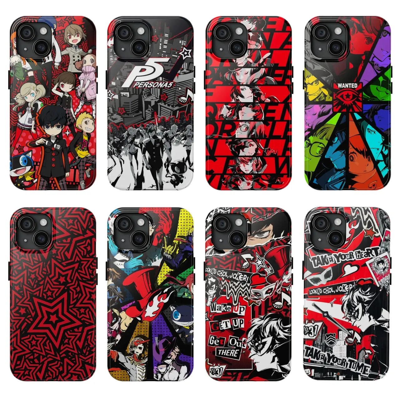 Persona 5 Phone Case For iPhone And Samsung Gift For Gamer Anime Fans Phantom Thieves -for iPhone17 ProMax /16/15/14/13/12/11 Plus for Samsung phones, suitable for both men and women,