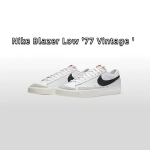 Nike Blazer Low '77 Vintage White Black Classic Sneakers for Men and Women