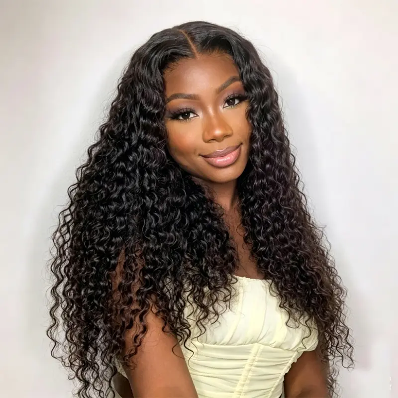 [Live Only Deal]ShowRealHair Ready Go Glueless Wigs Black Color Pre Cut PreBleached 7x5 Pixie curly Closure Wig Seamless Extensions #P4/27 200% Density Human Hair Wig Pre Plucked Lace Front wigs