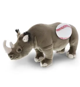 PLUSH BASEBALL - WILD COLLECTION PLUSH - 13" RHINO