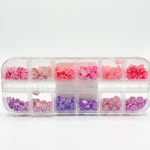 Reese & Riley Co. Decorative Polymer Clay Slices Variety Box - 12-Curated Styles, 12-Compartment, 20 Premium Slices, Purple-Pink Mix, Ideal Sample Size, Low-Risk Creative Playground, Crafts & Tumblers DIY Supplies