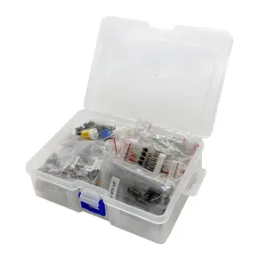 Electronic Component Assortment Kit, Total 1410 count, Metal Film Resistors, LED Diodes, Common Diodes, Electrolytic Capacitor, Ceramic Capacitors, Transistors for Electronics DIY Project