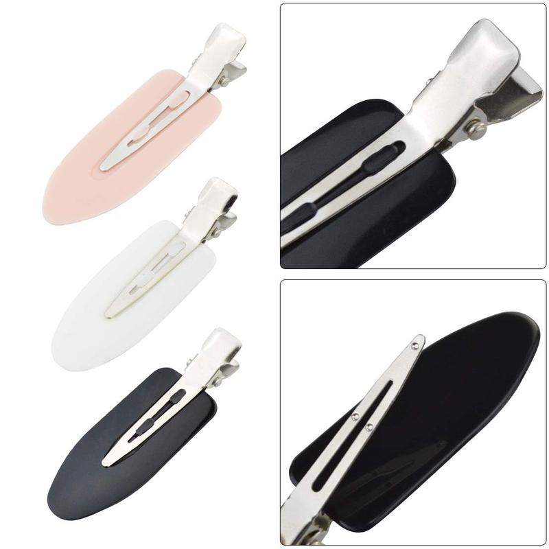 Valentine's Day Gift 24 Pcs No Bend Hair Clips, Creaseless Pin Curl Clips for Hairstyling, Bangs, Finger Waves, Makeup Application, Hairdressing, and Styling in Black For Girls