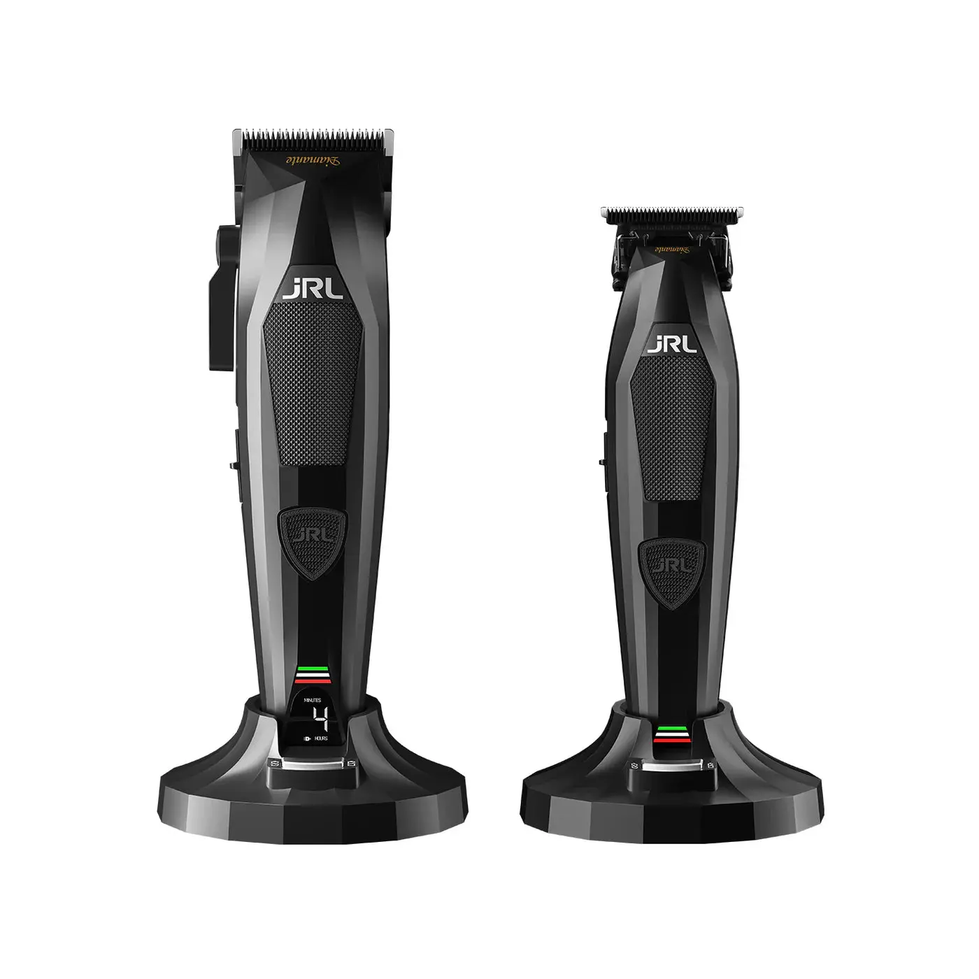 JRL Diamante Collection Cordless Grooming Clean-Up Hair Trimmers & Clippers Kit, USB-Rechargeable US Plug, 8200 RPM, 5th Gen Parallel Motion Blade, 4H Runtime, 5V Boost, Adjustable 0-Gap Tuner, Easy Blade Swaps, Precision Cut for Home Haircut & Styling
