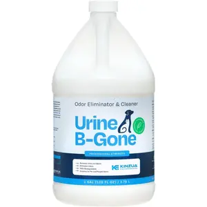 KINZUA ENVIRONMENTAL Urine B-Gone, Professional Enzyme Odor Eliminator & Pet Stain Remover, Human, Cat & Dog Urine Cleaner, Effective on Laundry, Carpets & More, Original Scent, 1 Gallon