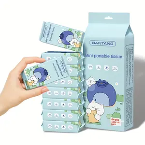 Portable Mini Pure Wet Wipes, Ideal for Effective Cleaning Various Surfaces Tables, Stoves, Floors, Easy to Use and Carry, Essential Multi Use Home and Travel Cleanliness Product, Convenience