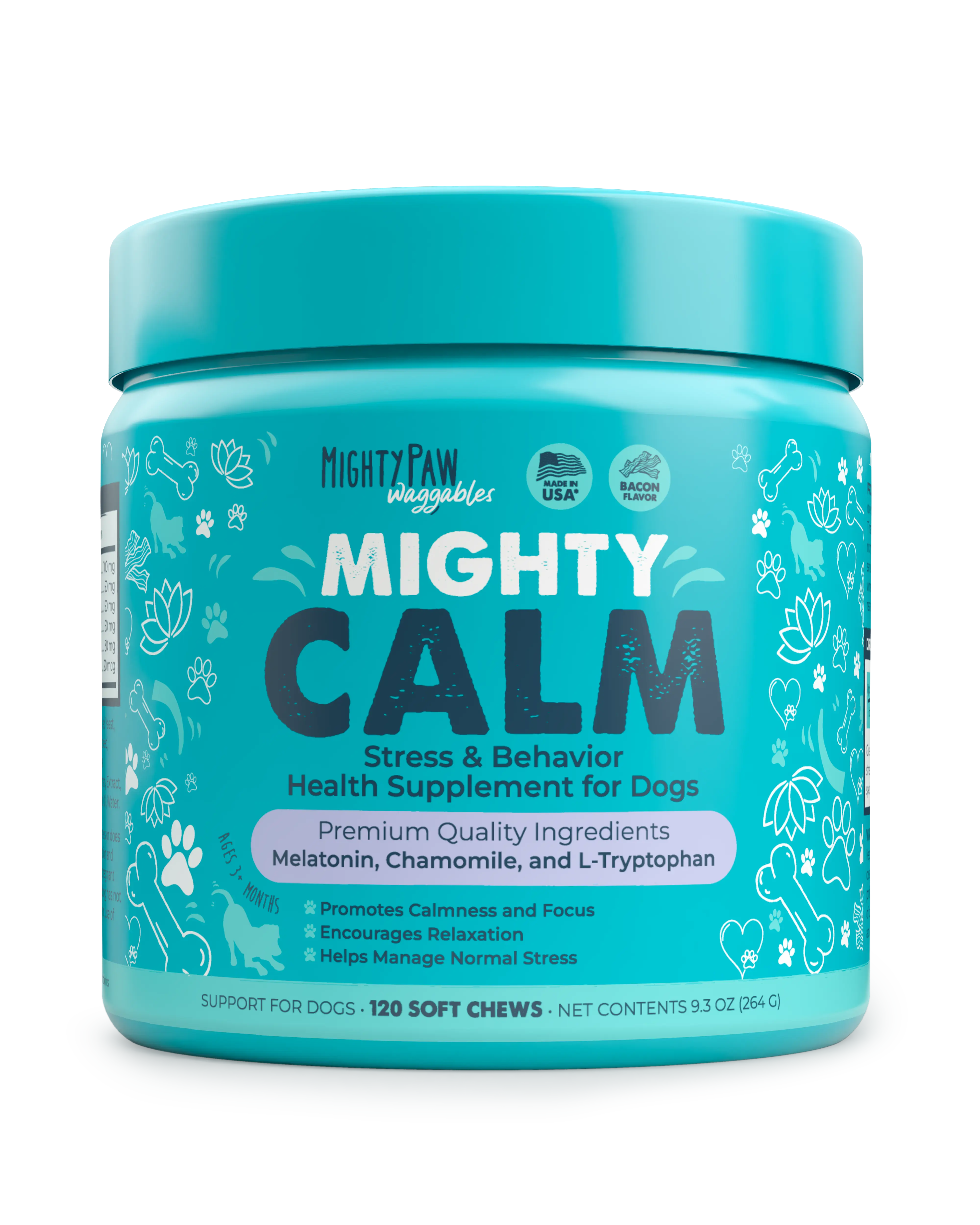 Mighty Calm Chews for Dogs: Soothing Stress and Calming Support in Every Bite / Supplements