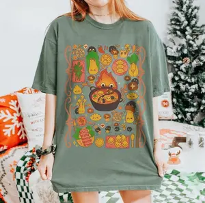 Howl's Moving Castle T-shirt, Calcifer T-shirt, Calcifer Apparel, Studio Ghibli T-shirt, Ghibli Fan Gift
