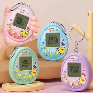 Egg-Shaped Virtual Electronic Pet Game Toy: Portable Keychain Cyber Digital Pet, Interactive Handheld Game for Kids-Cute Retro Cyber Pet Toy for Children