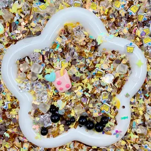 Bobalicious - Supermix DIY Craft Mix – Resin Rhinestones, Glitter, Clay Slices & Charms for Slime, Decoden, Snow Globes & Resin Art