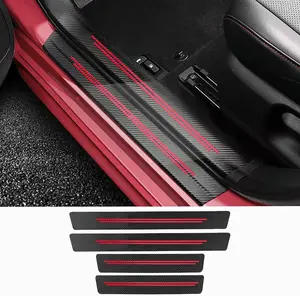 Door sill Protector, Door sill Scratch Protection (for All car Models) Door sill Protector(4PC red)