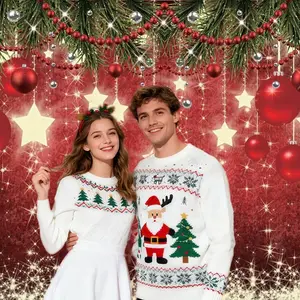 Christmas Backdrop Red Ball Xmas Merry Party Decorations for Family Holiday New Year Backdrop for Christmas Party Decoration Banner Photo Shoot