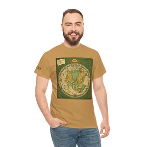 "Vintage Flat earth world Map" Unisex Tee - Adventure Shirt, Gift for Travelers, Cool Graphic Tee, Exploration Outfit, Nature Lover Apparel