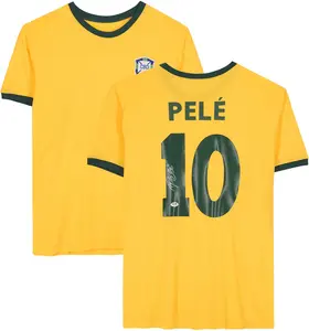 Pele Brazil Autographed Yellow Jersey - Fanatics Authentic Certified