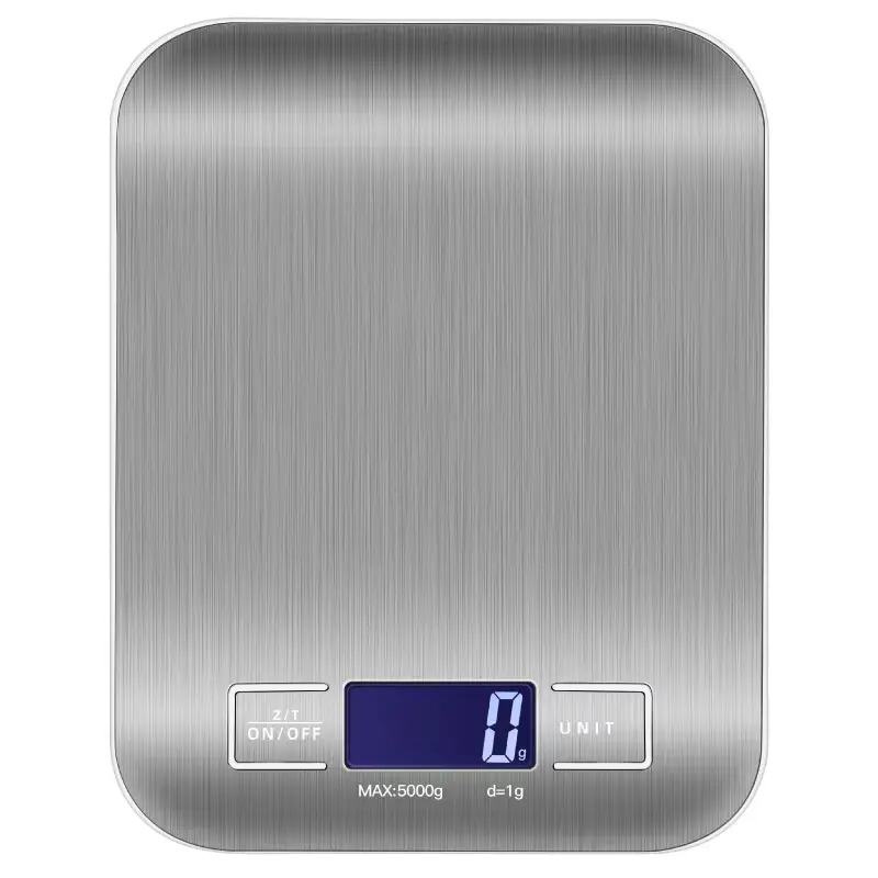 Digital Electric Multifunction Kitchen Food Scale - 5kg/1g High-Precision, Waterproof Stainless Steel Scale with LCD Display, Baking, Kitchen Scale