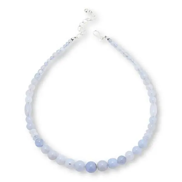 Mine Finds by Jay King Sterling Silver Blue Chalcedony Bead 18" Necklace