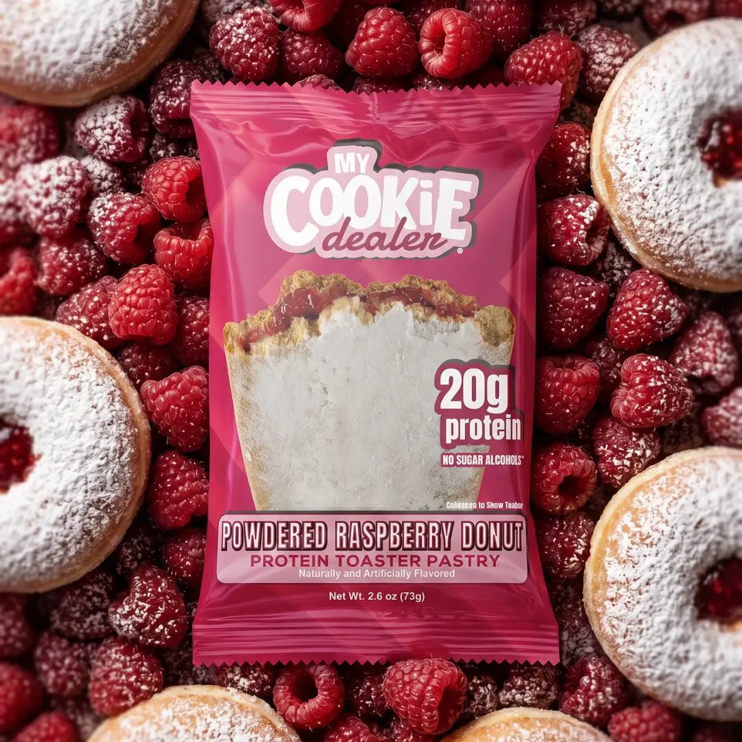 12 Pack 20g Powdered Raspberry Protein Pastry Sweet Bite