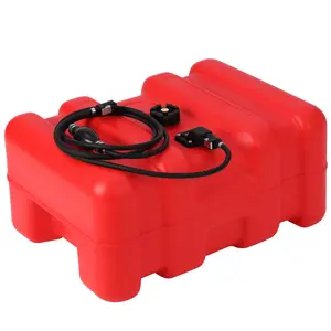 Marine-Grade Leak-Proof Outboard Fuel Tank - 12L (3 Gal) / 24L Capacity with Premium Transfer Hose - Automatic Pressure-Relief Gas Tank for Fishing Boats & Yachts - Evaporation-Free Safe Fuel Storage - Coast-Guard Style Reliability