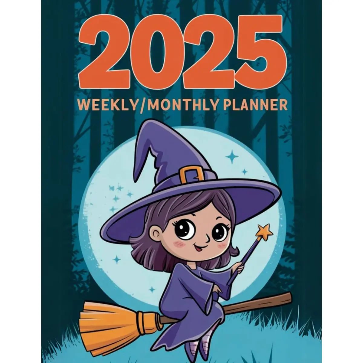 2025 Weekly/Monthly Engagement Planner 8.5 x 11: Witches Theme 12- month, January - December Dated Weekly/Monthly/Yearly Calendar With Bonus Goals, ... Monthly/Yearly Reflection, Vision Board Pages Paperback – December 24, 2024