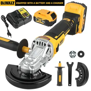DEWALT 405FN 20V Brushless Cordless Angle Grinder - 6.0Ah High Capacity Battery, Tool Only or Kit with 1 Battery & Charger for Cutting, Grinding and Metal Removal