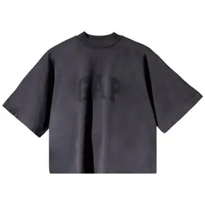Yeezy Gap Engineered by Balenciaga Cropped Dove No Seam Tee 'Black'