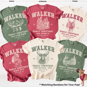 Custom Family Christmas Shirts Matching Personalized Group Tees