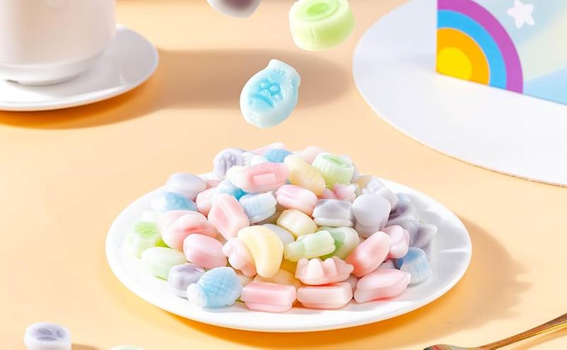 Halfoma Wax Bottle Chewable Candy, with Various Fruit-flavored Syrups in the Middle, Boxed, 58g, 32 Candies