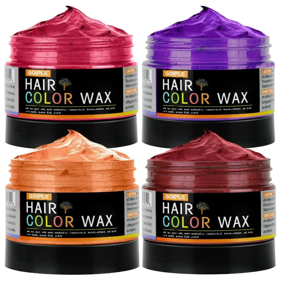 [Children's Day gifts ] 4pcs Temporary Hair Color Wax（120g）for Christmas Party, Daily Party Cosplay Stocking Stuffers DIY Washable Hair Chalk Natural Instant Hair Color for Women Temporary Hair Dye for Kids Teens Women Men