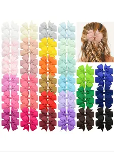 20pcs Cute Girl Hair Bands, Woven Fabric Bowknot Design, All Season Daily Use, Perfect Holiday Gift, Plain Style for Girls, Hair Accessories Sets