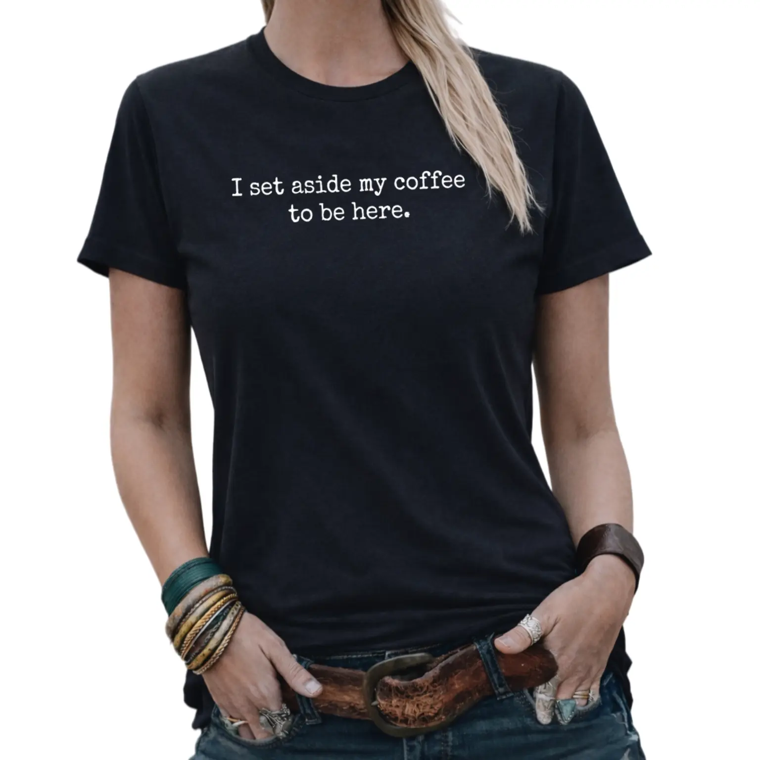 Witty Observation About Daily Routines And Commitment Printed On A Comfortable T-Shirt For Anyone Who Knows The Value Of A Good Cup Of Coffee