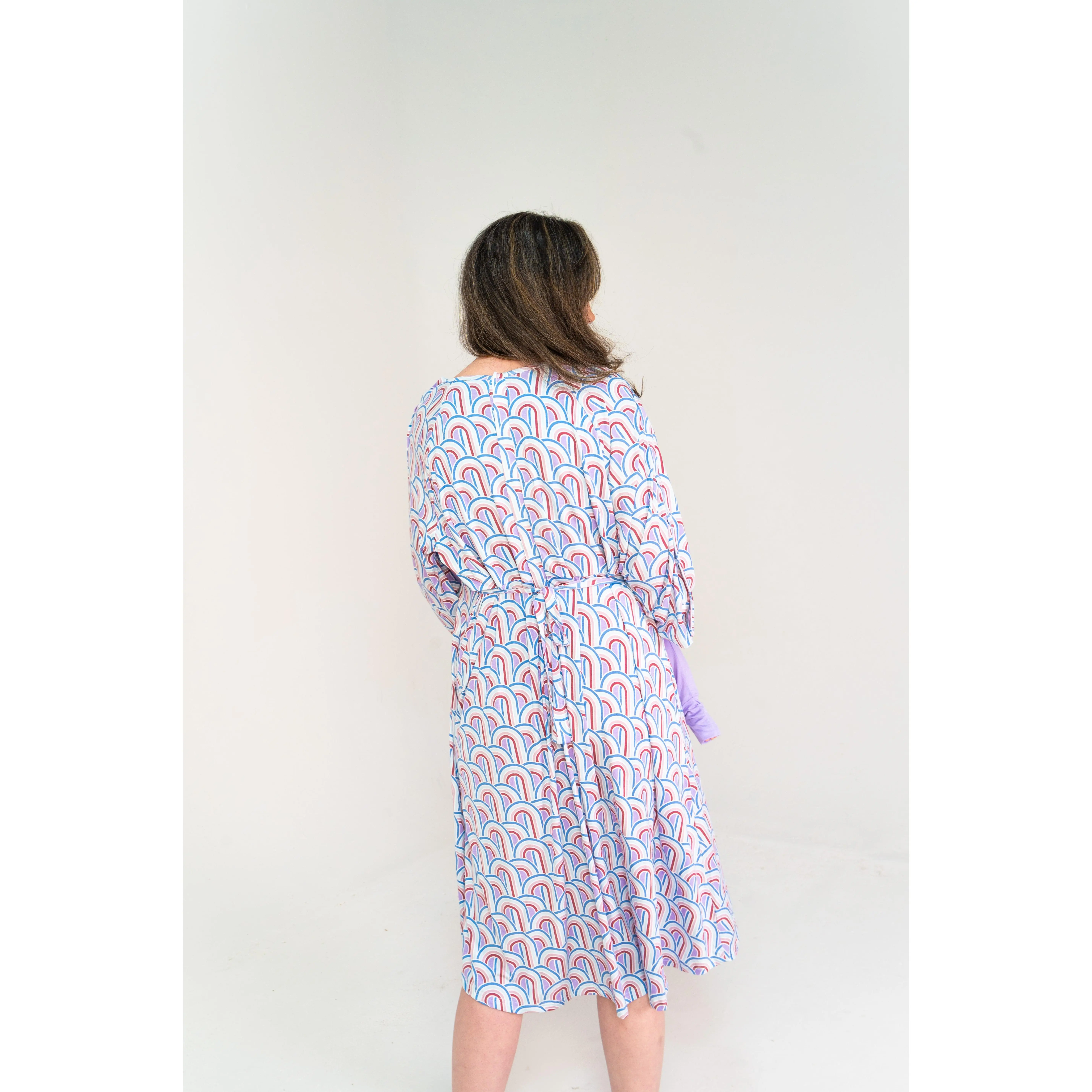 Amelia Labor & Postpartum Gown Rainbow Edition