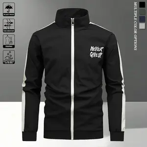 Men's Waterproof & Windproof Jacket with Printed Design Casual Long-Sleeve Outdoor Wear with Zipper Pockets for All-Season Activities Menswear Coats Stylish Tops Wetsuit Black heated jacket fall outfits western wear men streetwear