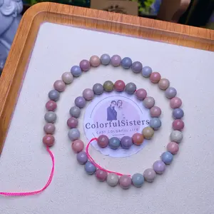 Alashan Macarons color 8mm+ round beads strand ,40cm