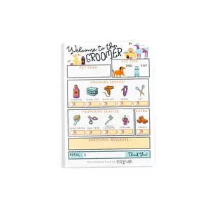 Groomer Playtime Pads for Pretend Play 5"x7" Notepad with 50 Sheets for Kids' Imagination Made in the USA