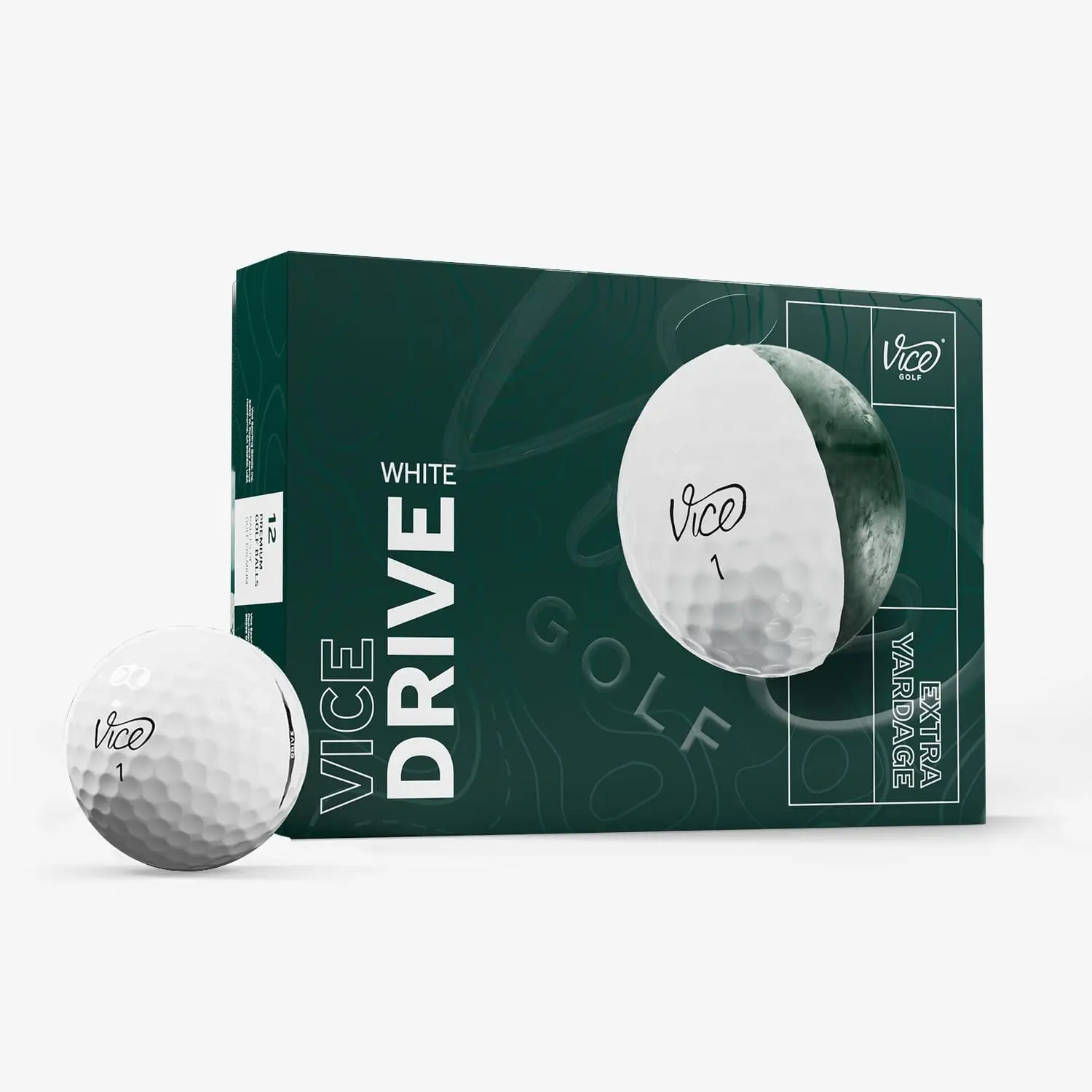 Vice Drive+ White Golf Balls