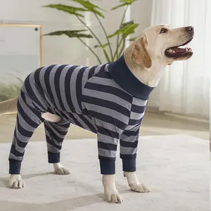 Striped Print Pet Jumpsuit, Soft Comfortable Elastic Pet Jumpsuit, Jumpsuit for Large Dogs, Pet Clothes, Shirts