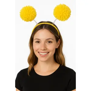 Yellow Pom Pom Headbopper Headband