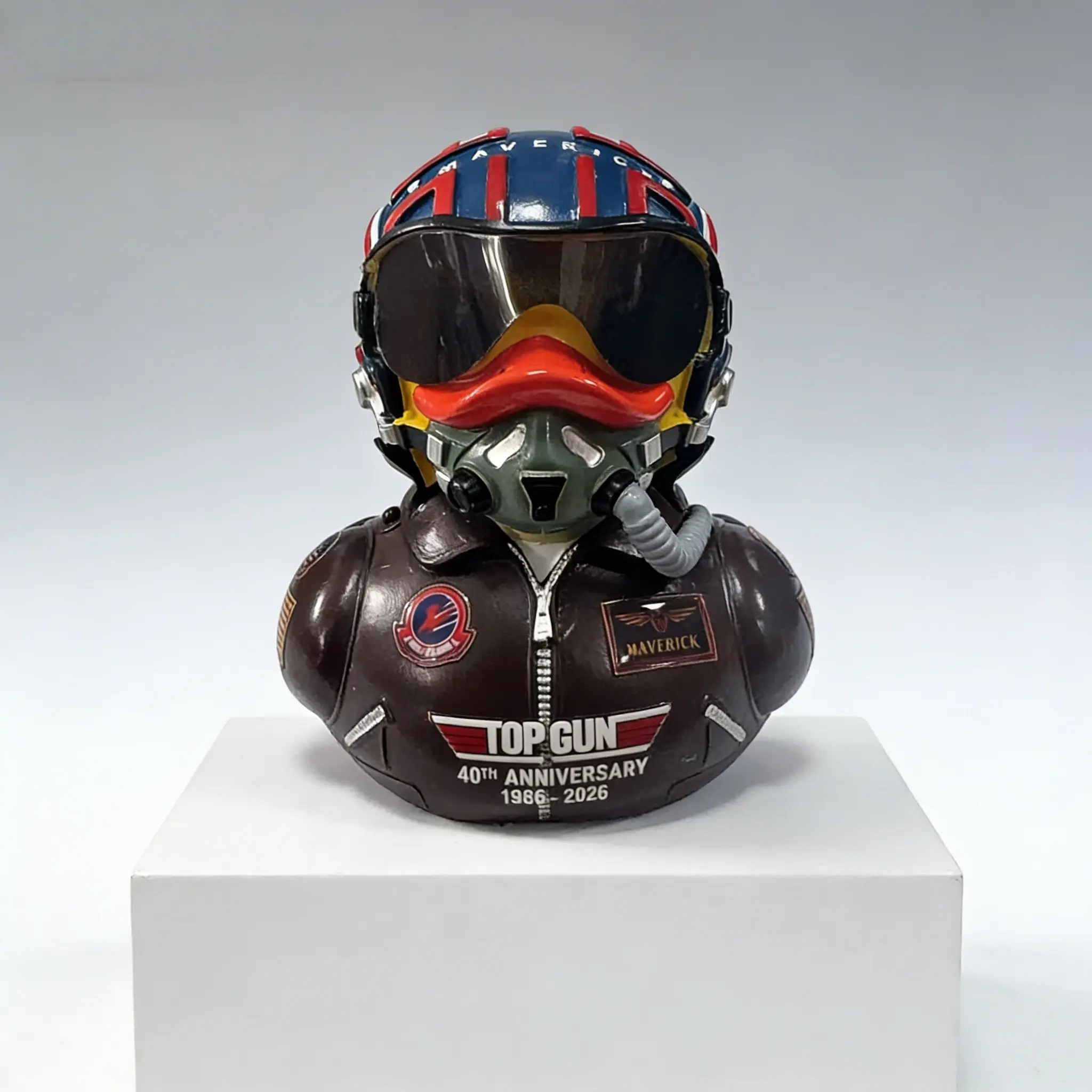 New Top Gun 40th Anniversary Duck Ornament, Celebrate 40 Years of Iconic Movie, Perfect Gift for Fans, Authentic Collectible, Collectible Item, Home Decor Statue, Decorative Figures, Collectible Figurines, Resin Figurine Statue