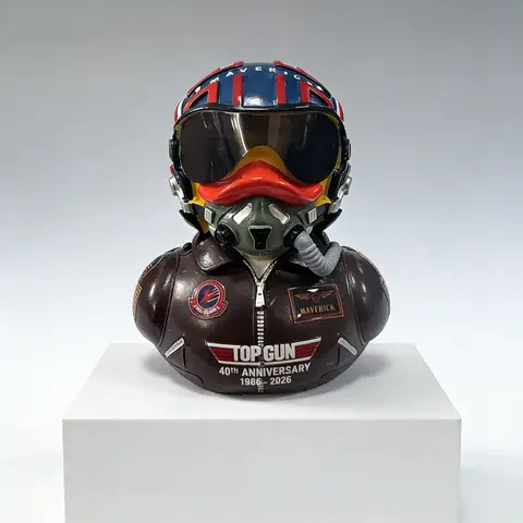 New Top Gun 40th Anniversary Duck Ornament, Authentic Resin Collectible Figurine, Home Decor Figurines, Perfect Gift for Fans, Home Decor Statue, Decorative Duck Figurines