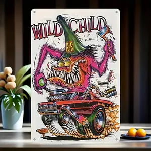 Vintage Rat Fink Metal Sign (7.87x11.8 inches) - Rustic Wall Decor for Home, Bar, Garage & Patio | Durable & Waterproof