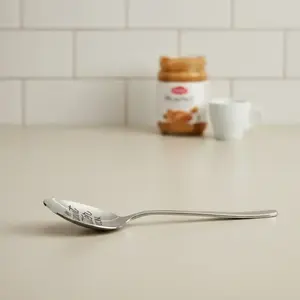 Engraved Stainless Steel Peanut Butter Spoon, Tea Scoop, Durable & Stylish Design, Perfect Gift for Friends & Family, Ideal for Coffee or Desserts