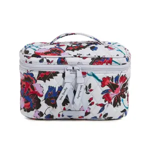 Makeup Train Case Vera Bradley Vineyard Floral Soft Side Travel Bag 8 x 5 Cotton