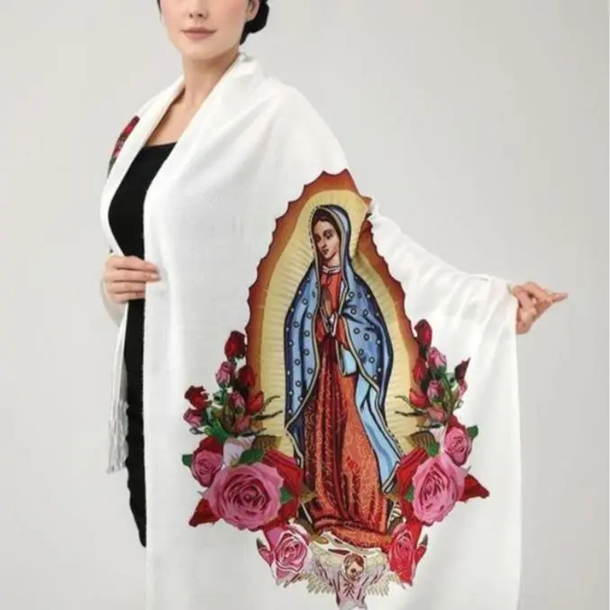 Women's Artistic Printed Polyester Boho Shawl Wrap - One Size Dress Shawl for Formal Dress, Casual Soft Tassel Fringe Scarf, Lightweight Windproof Warm Wrap, Soft Drape, Hand Wash Only for Parties & Gifting