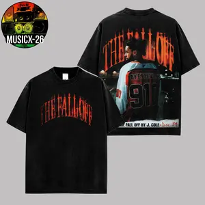 J. Cole - The Fall-Off Tour Graphic V3 For Dreamville High-quality, Soft Cotton T-Shirt, Disc 29, Disc 39 Hip-Hop Shirt, The Fall-Off Album Jermaine Lamar Cole Fan Graphic Tee, Cole World Music Fan Merch Shirt