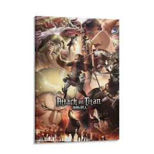 Attack on Titan Season 3 Canvas Print Painting High Quality New Artwork for Home Office Hotel Garden Gift