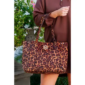 Caroline Hill - Sophie Studded Tote - Spotted Saddle