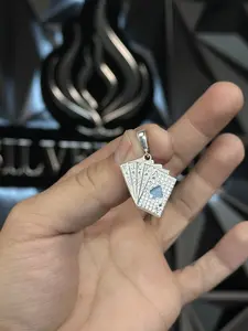 s925 cartas with cz stone pendant