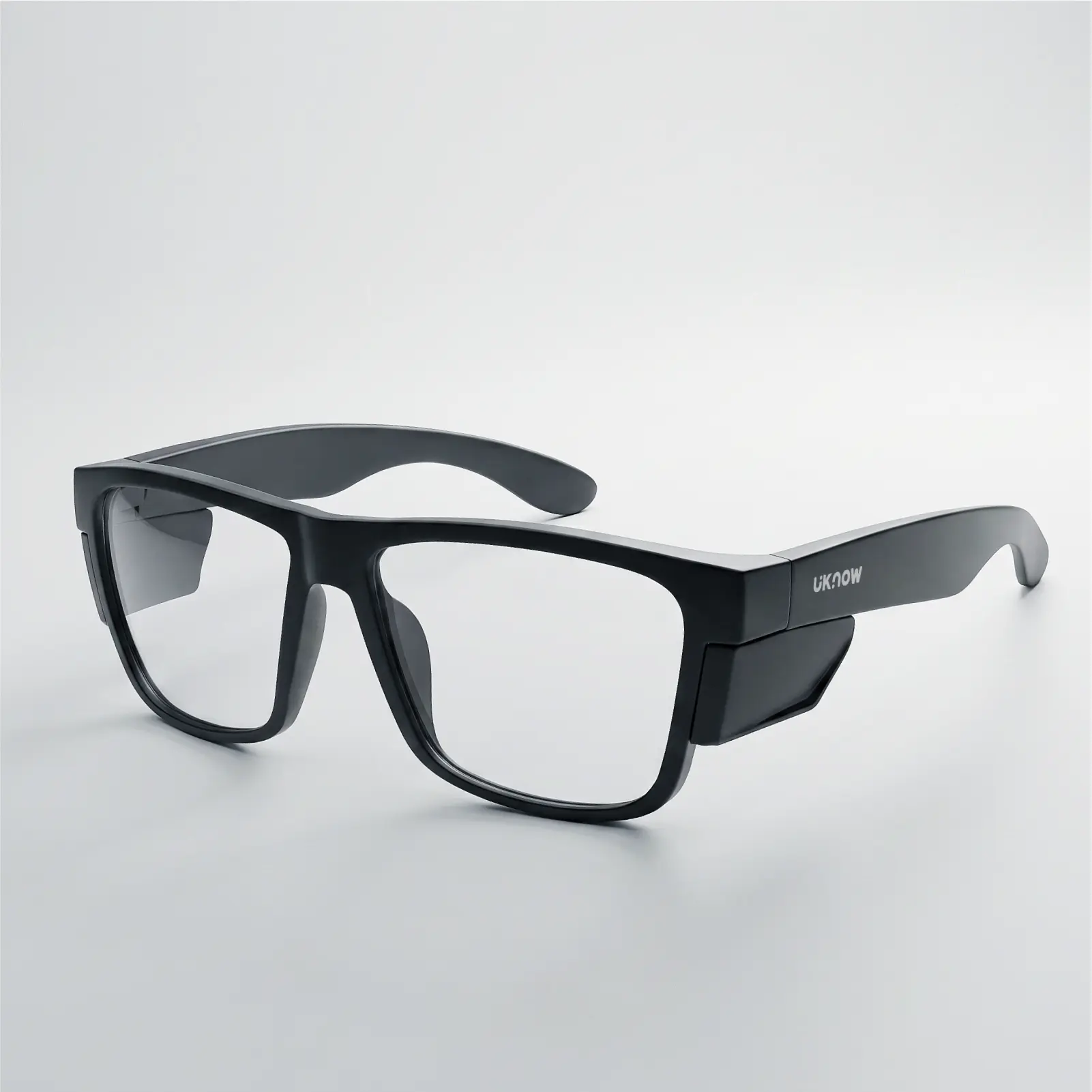 Stylish Photochromic Safety Glasses with Side Shields, Meets ANSI Z87.1 Impact Resistant Protective Eye Gear Work Eyewear, TR90 Black Frame Photochromic Glasses for Men & Women